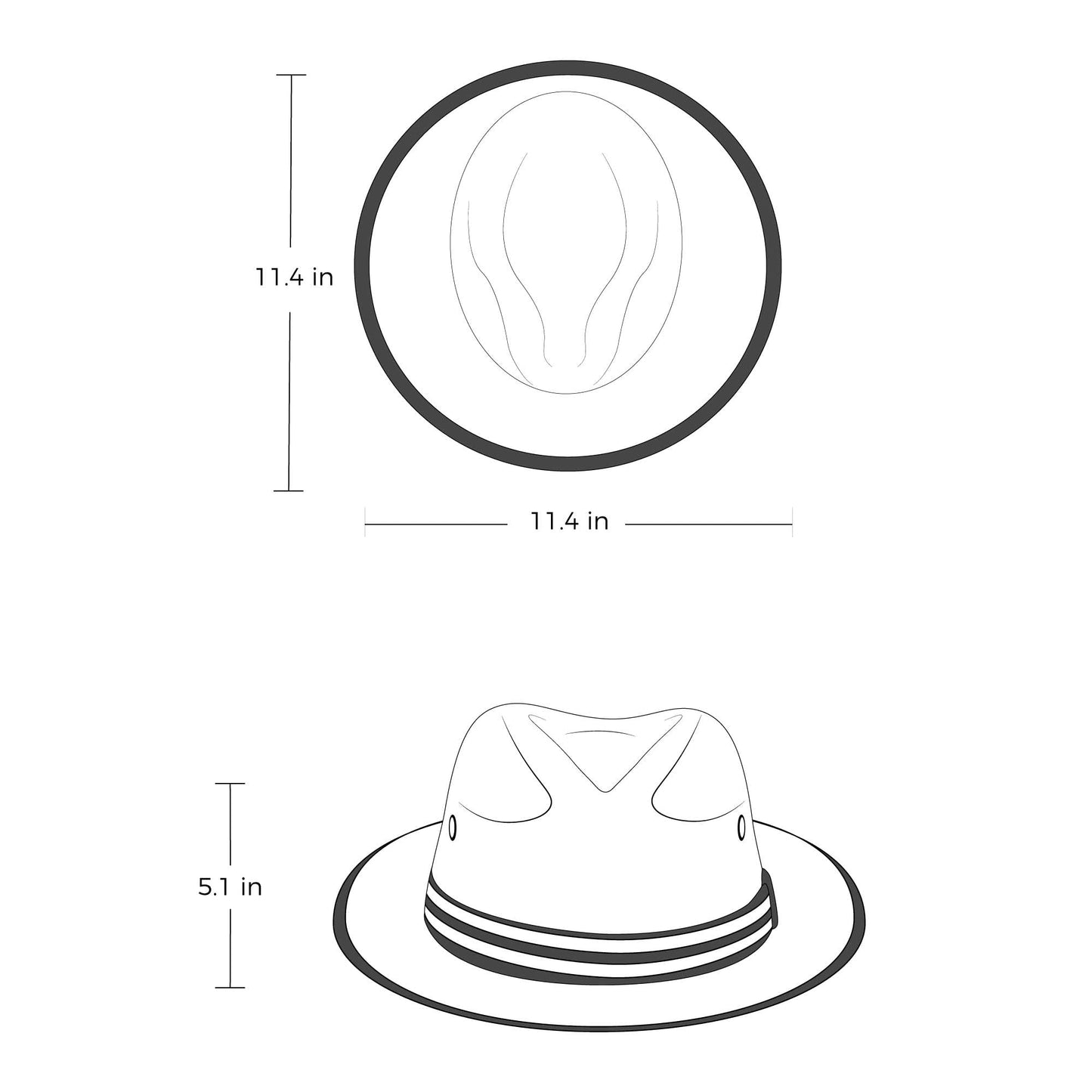 Straw Fedora Hat for Men - Panama Hat Short Brim M/L Sizes (22”–23 1/8”) Sun Hat UPF - Summer Vacation Essentials