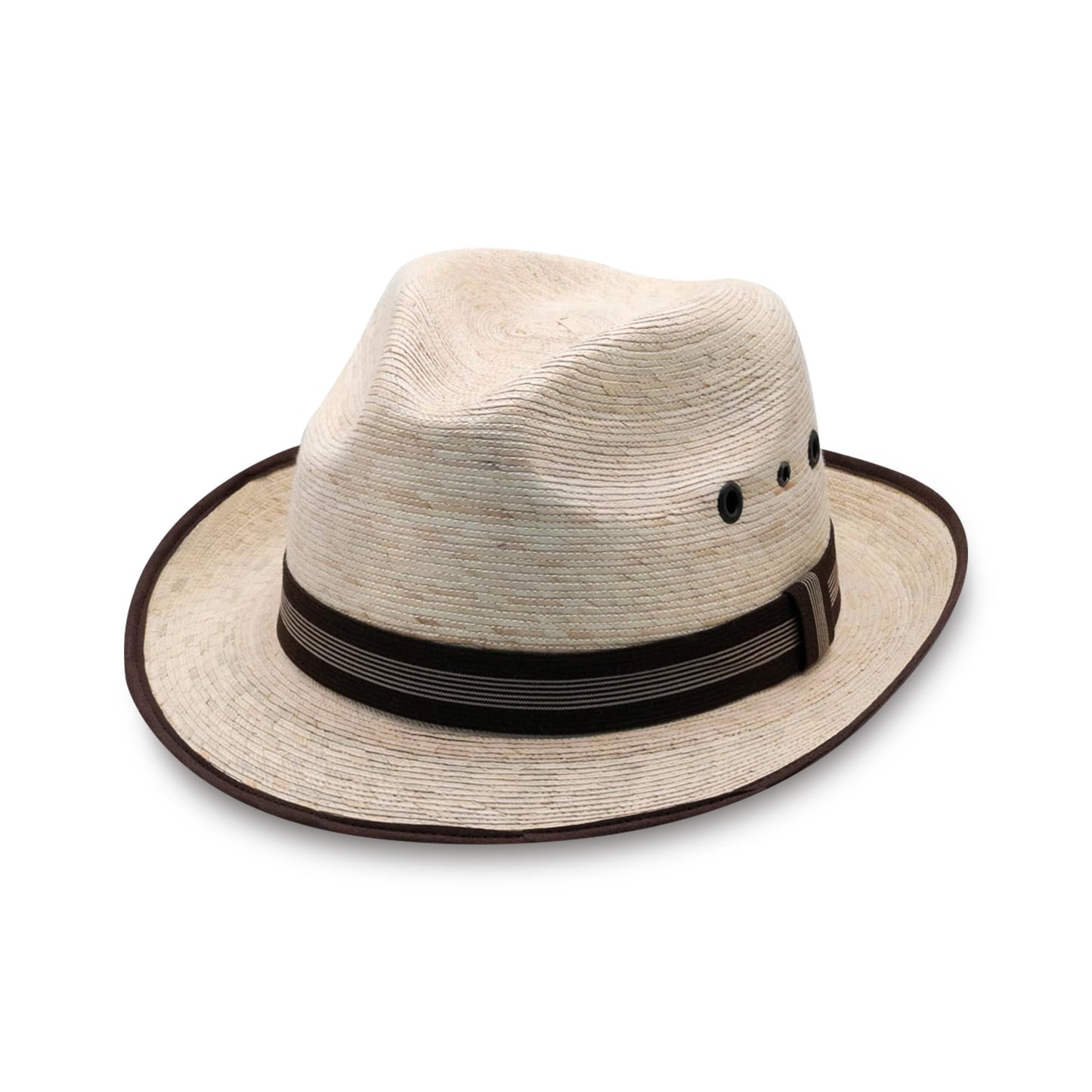 Straw Fedora Hat for Men - Panama Hat Short Brim M/L Sizes (22”–23 1/8”) Sun Hat UPF - Summer Vacation Essentials