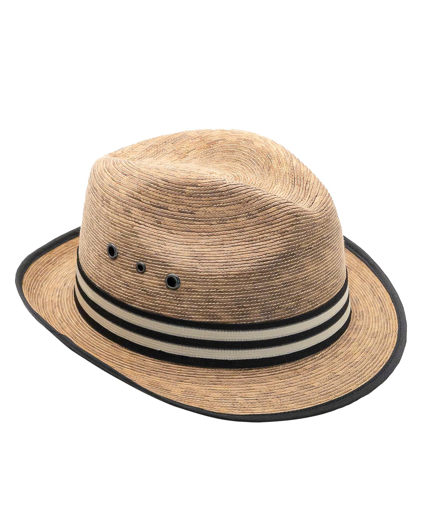 Straw Fedora Hat for Men - Panama Hat Short Brim M/L Sizes (22”–23 1/8”) Sun Hat UPF - Summer Vacation Essentials