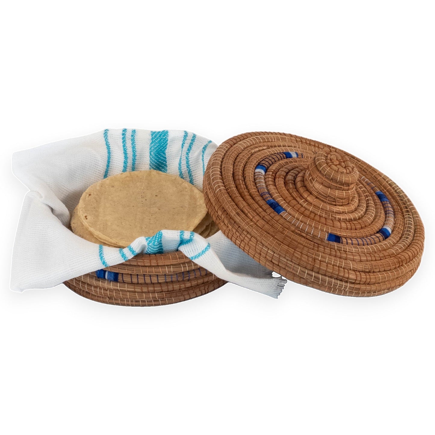 Tortillero de fibra de pino Ocoxal con toalla de cocina - Axcento - Mexican Designs