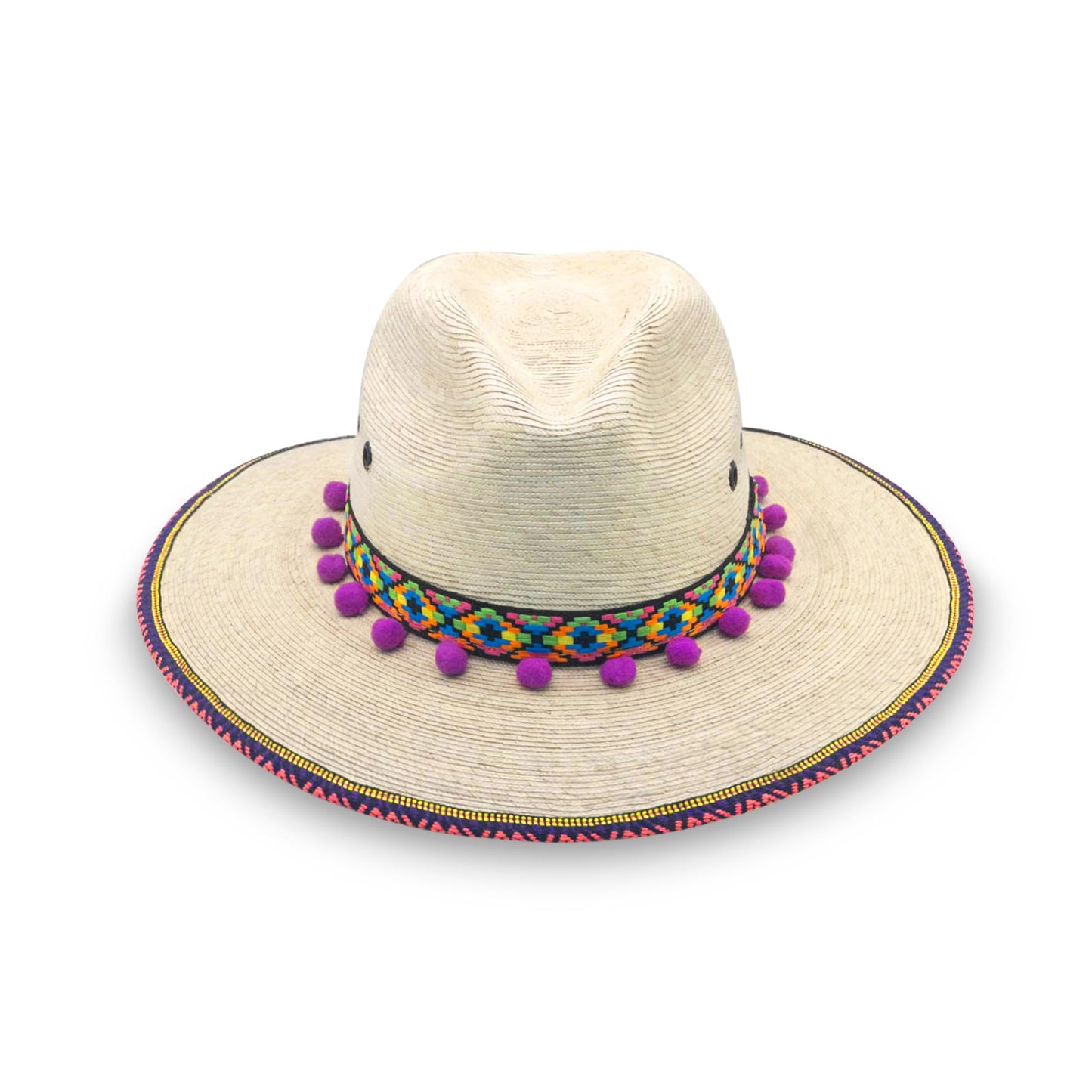Straw Fedora Hat for Women - Wide Brim Sun Sat M/L Sizes (22”–23 1/8”) UPF Summer Vacation Essentials, Handmade.